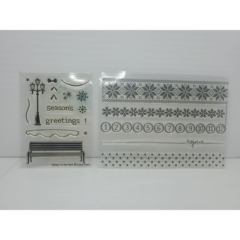 Clear Stamps Holidays- Winter In The Park Lawn Fawn & Winter Theme Boarder